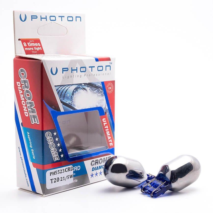 PHOTON 12V 1016 AMPUL DİPSİZ T20 21/5W BEYAZ 5000K DİADEM (2 AD)