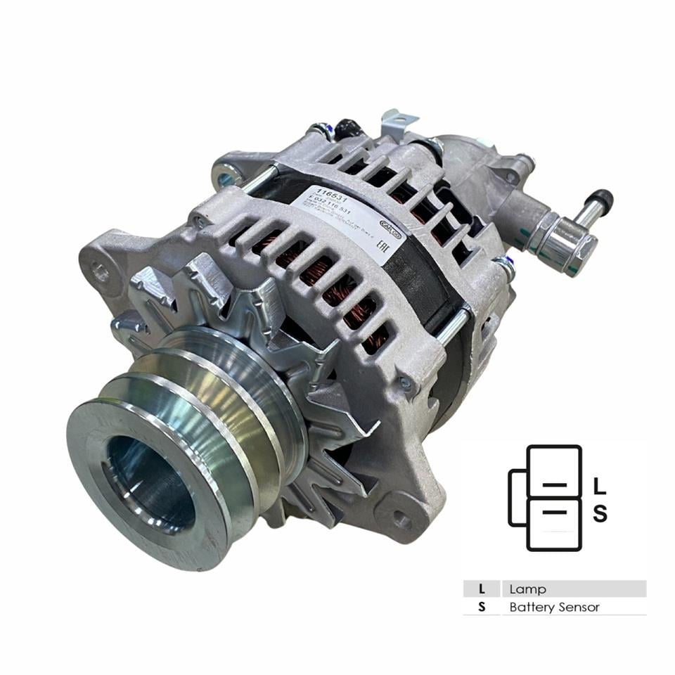 24V ALTERNATÖR DİNAMO 80 A (ÇİFT FİŞ) (L-S) (VAKUMLU) ISUZU TURKUAZ OTOBÜS/KAMYON