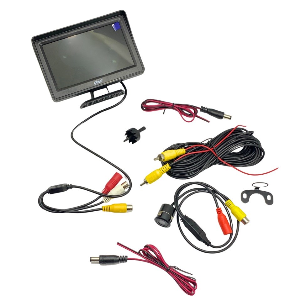 12V ARAÇ İÇİ LCD EKRAN (4.3 ) + (GECE GÖRÜŞLÜ KAMERA 18 MM)