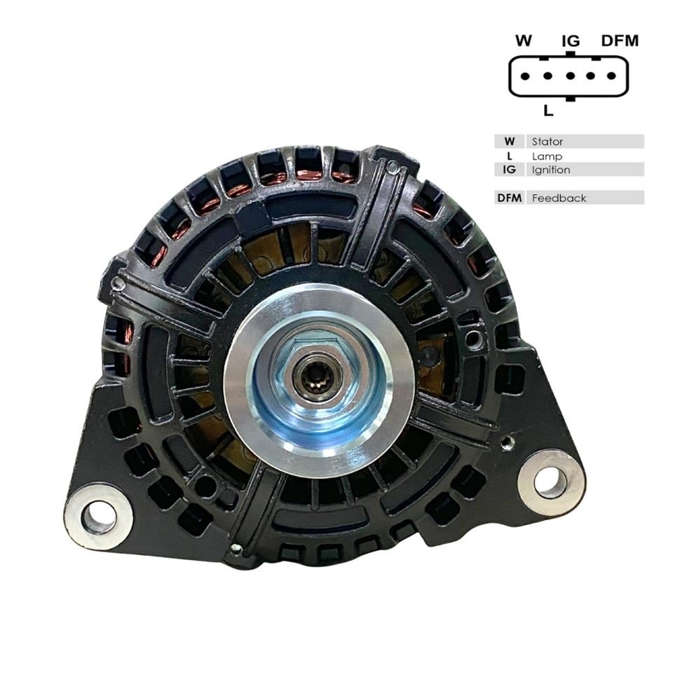 24V ALTERNATÖR DİNAMO PRESTOLITE TIPI 120 A (SOKETLİ 5 FİŞ) (W-L-IG-DFM)