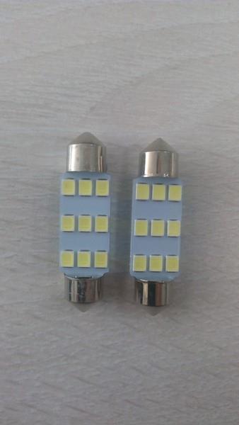 12V SOFİT AMPUL 9 LEDLİ BEYAZ (39 MM) (2 AD)