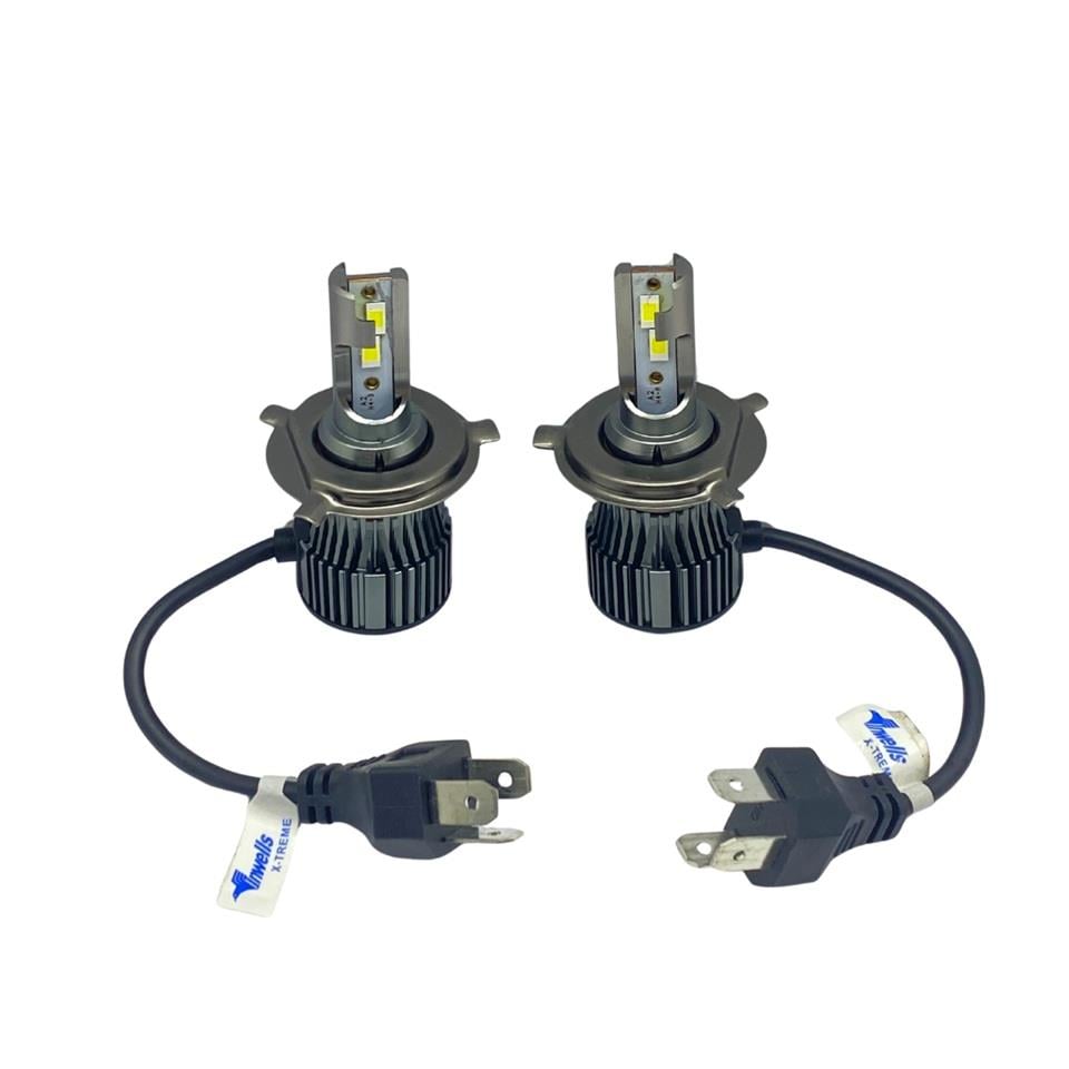 INWELLS 12V-24V H4 CSP LED XENON FAR AMPUL SETİ 6000K 10000 LÜMEN