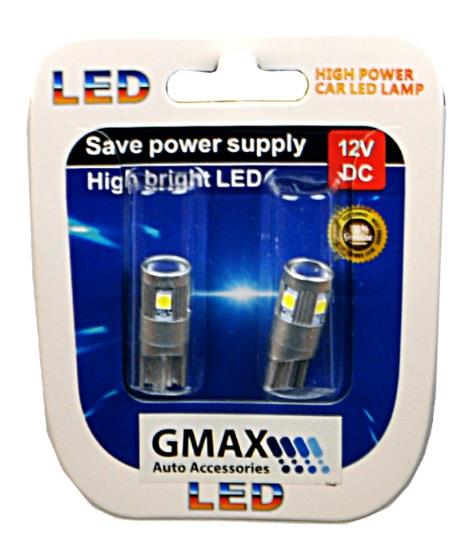 12V DİPSİZ T10 (5 LEDLİ) BEYAZ (MERCEKLİ) (2 AD)