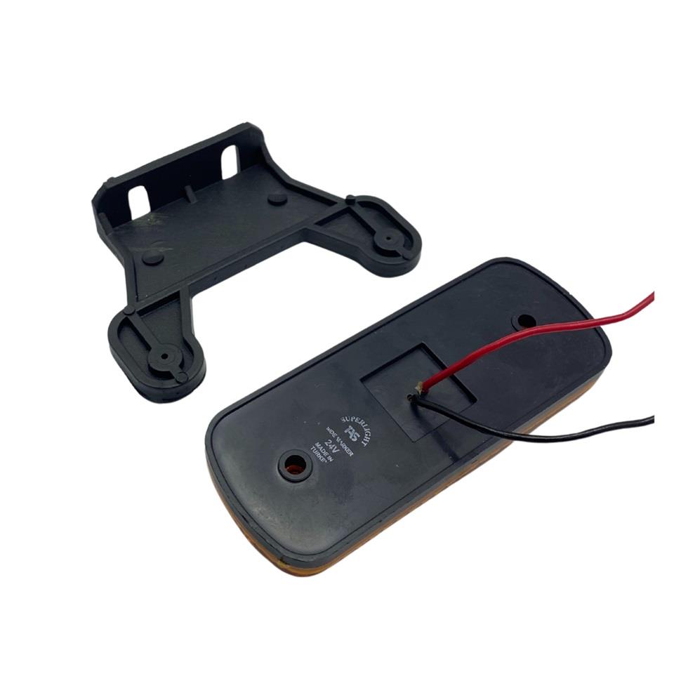 24V YAN SİNYAL LAMBASI DORSE SİDE MARKER SARI (4 LEDLİ)