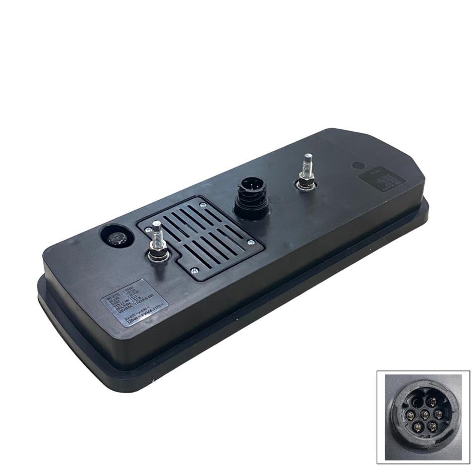 DASTERI 10V-30V STOP LAMBASI (NEON LEDLİ-KAYAR SİNYALLİ) (6 FONKSİYONLU) (350*137*45 MM) E9 SOL