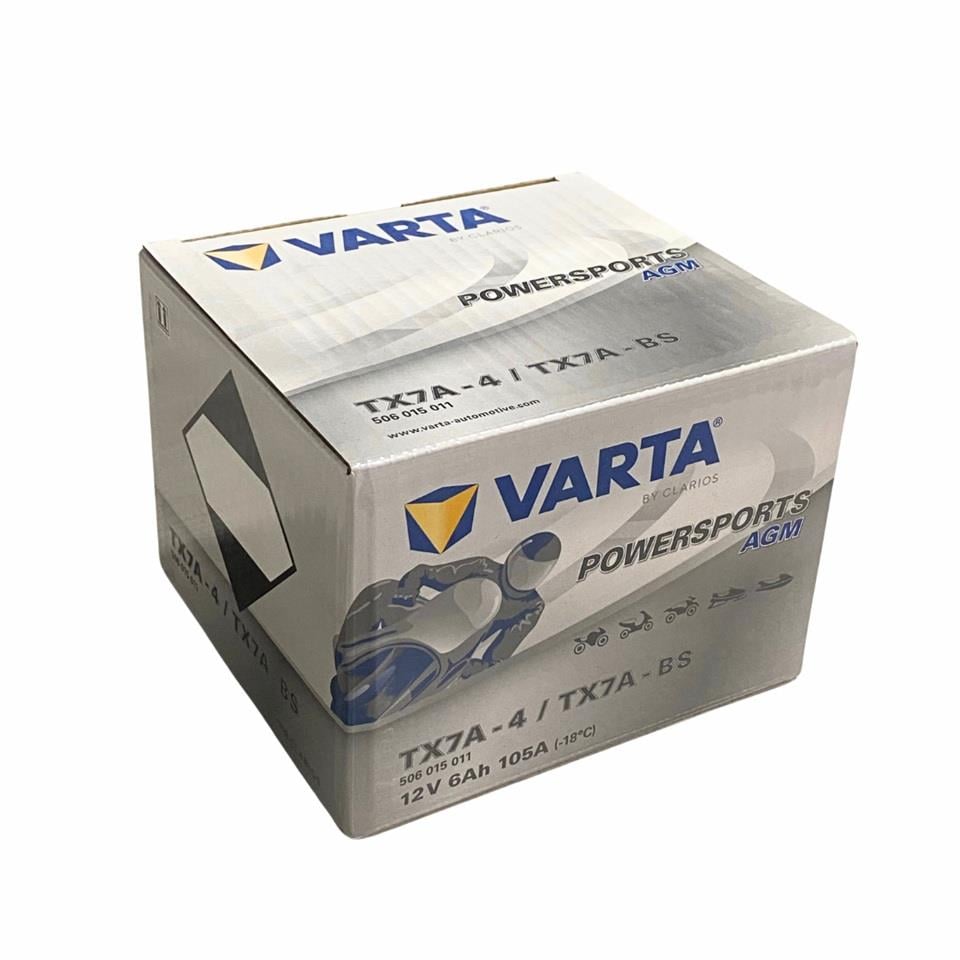VARTA 12V 6 AH MOTOSİKLET AKÜSÜ AGM 105 A (EN) (150*85*94) (TX7A-4) (TX7A-BS) (YTX7A-BS) (TERS)