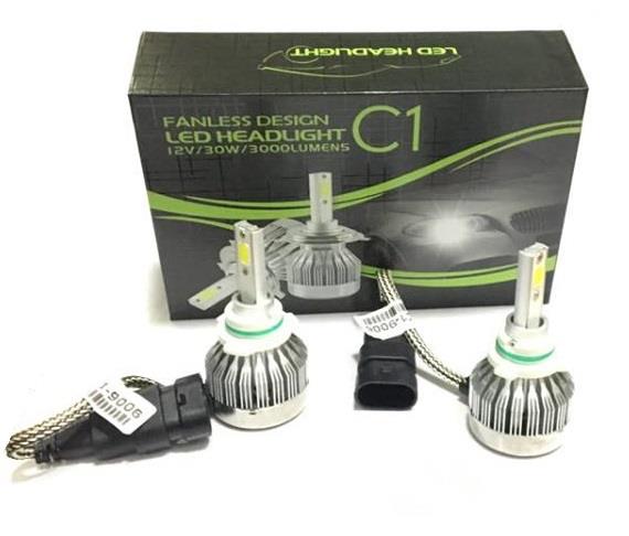 9-32V HB4 XENON LED FAR AMPUL SETİ 6500K FANSIZ COB LED C1
