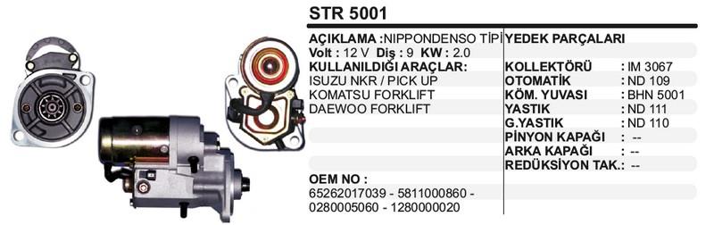 12V MARŞ MOTORU NIPPON DENSO TİPİ 9 DİŞ 2 KW