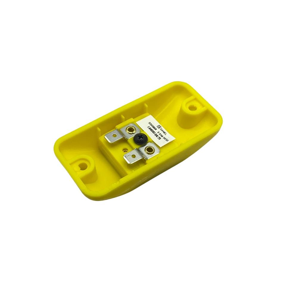 SANEL STOP BUTONU DÜZ TİP (ENGELLİ) (SARI) (80*38 MM)