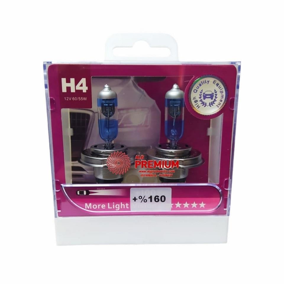 PREMIUM 12V H4 AMPUL 60/55W MORE LIGHT VISION +%160 FAZLA IŞIK (2 AD)
