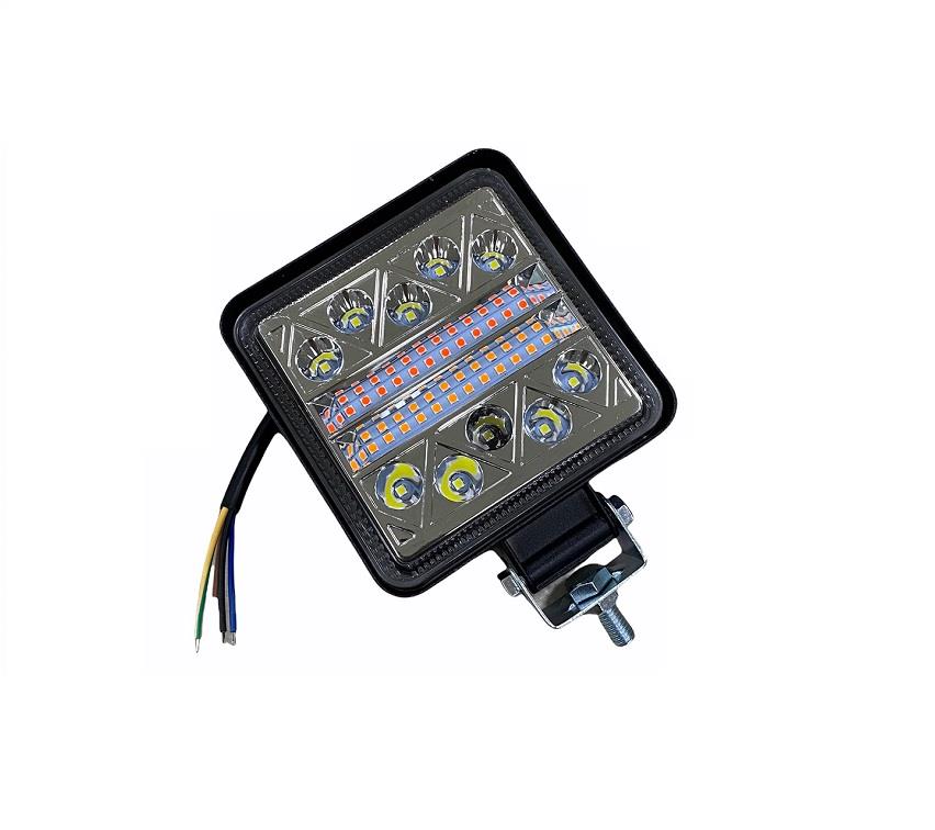 10V-30V LED LAMBA OFF-ROAD LEDLİ KARE KIRMIZI-SARI-BEYAZ (106*106*25 MM)