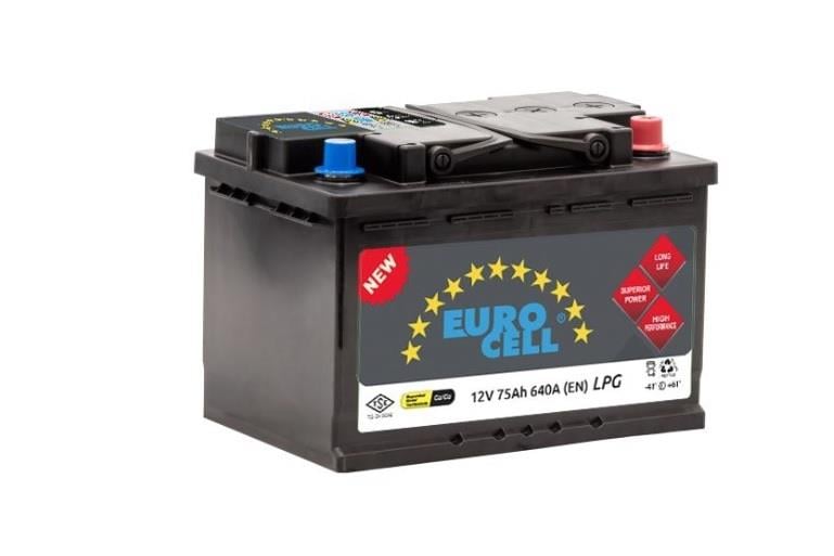 EUROCELL 12V 75 AH AKÜ 640 A (EN) (278*175*190) (TIRNAKSIZ)
