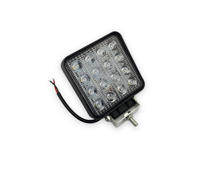 10V-48V ÇALIŞMA LAMBASI KARE (16 X 3W POWER LEDLİ) (126*110*70 MM)