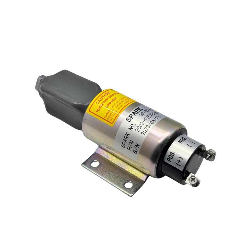 12V STOP SELENOİDİ AYAKLI (PLATİNLİ) CUMMINS MOTOR-WOODWARD
