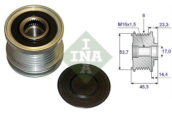 INA ALTERNATÖR KASNAK RULMANLI 6-KANAL OPEL ASTRA J/INSIGNIA/ZAFIRA