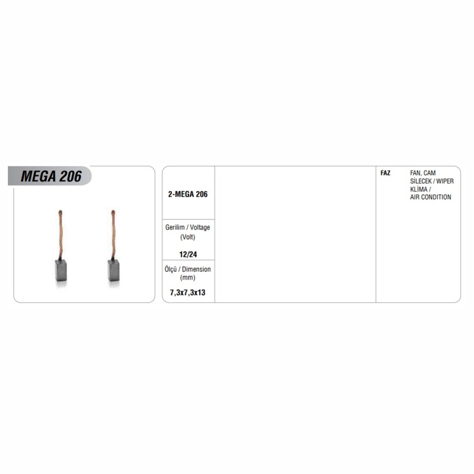 12V-24V KALORİFER-KLİMA-FAN-SİLECEK KÖMÜRÜ (2 AD)