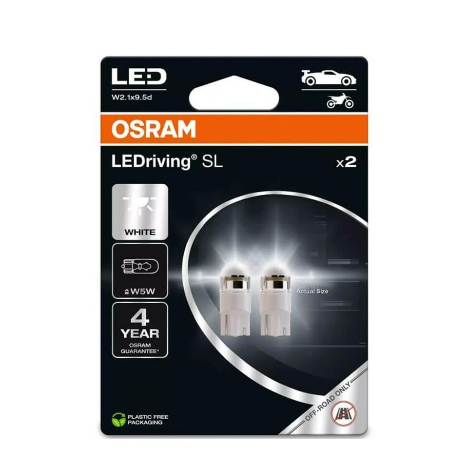 OSRAM 12V DİPSİZ AMPUL T10 LED BEYAZ (2 AD)
