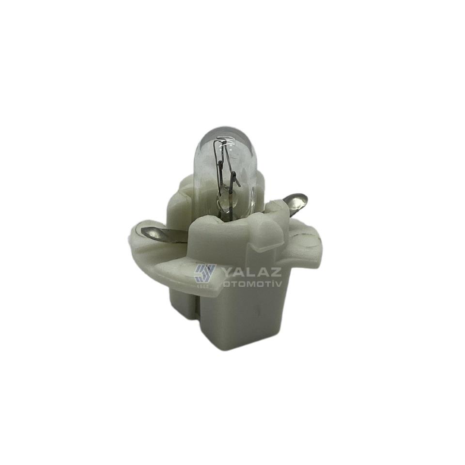 12V DUYLU GÖSTERGE AMPULÜ DİPSİZ (BEYAZ ORTA DİPSİZ) B11d FORD