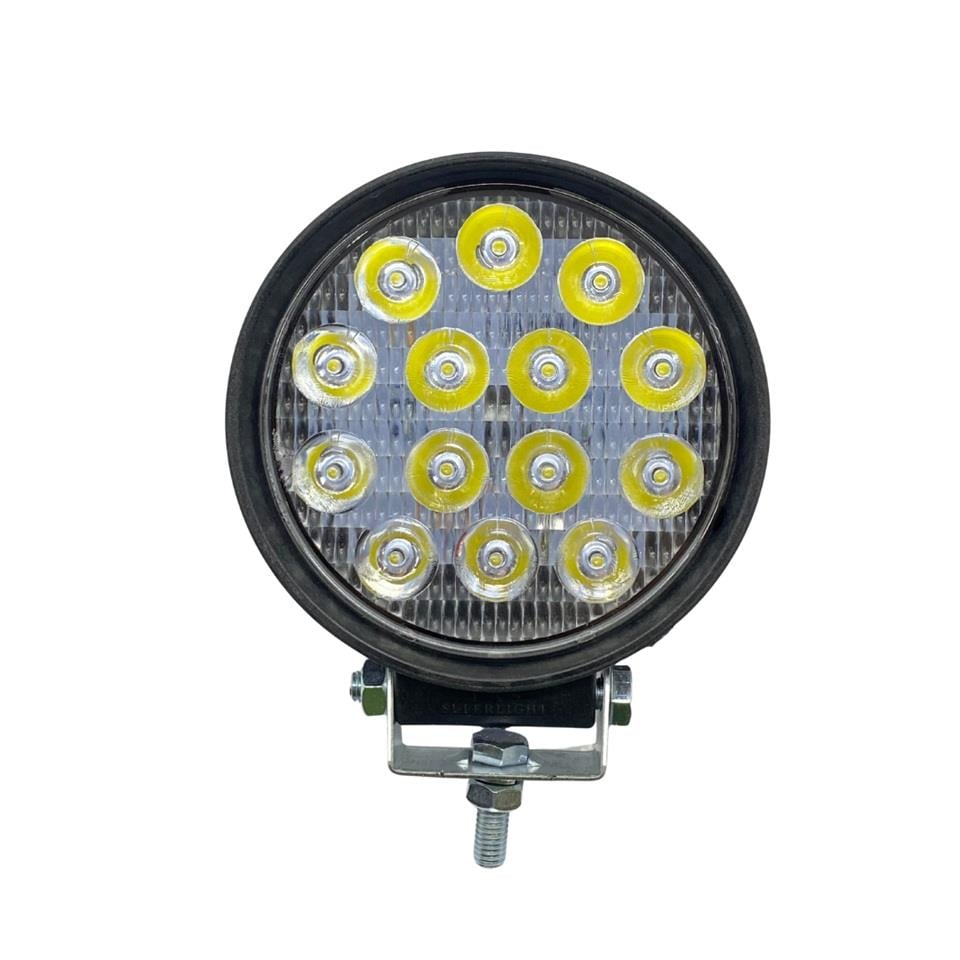 10V-80V ÇALIŞMA LAMBASI YUVARLAK 42W (14 LEDLİ) (114*25 MM)