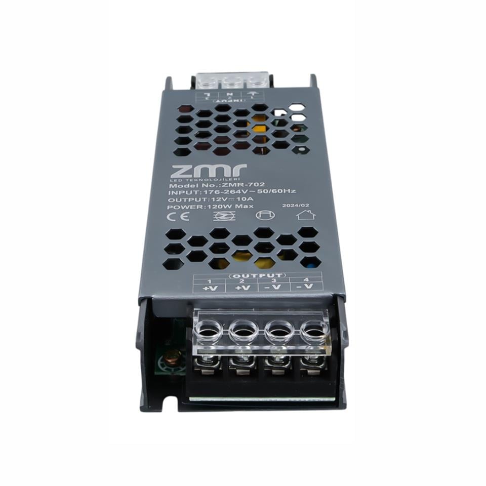 220V-240V AC GİRİŞ/12V DC ÇIKIŞ KONVERTÖR (VOLTAJ DÜŞÜRÜCÜ) (TRAFO) 10 A 120W (İNCE KUTULU) ZMR702