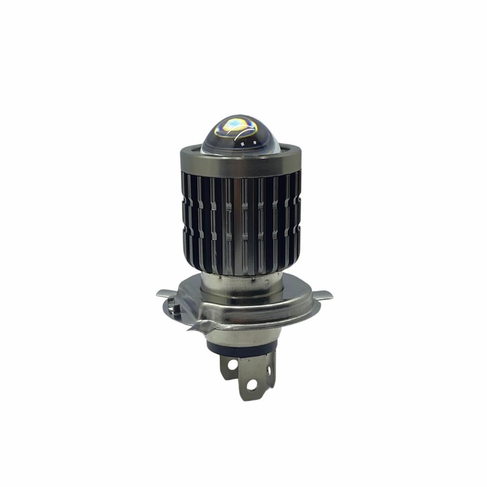 12V H4 LED AMPUL HS1 BEYAZ-SARI MOTOSİKLET MERCEKLİ