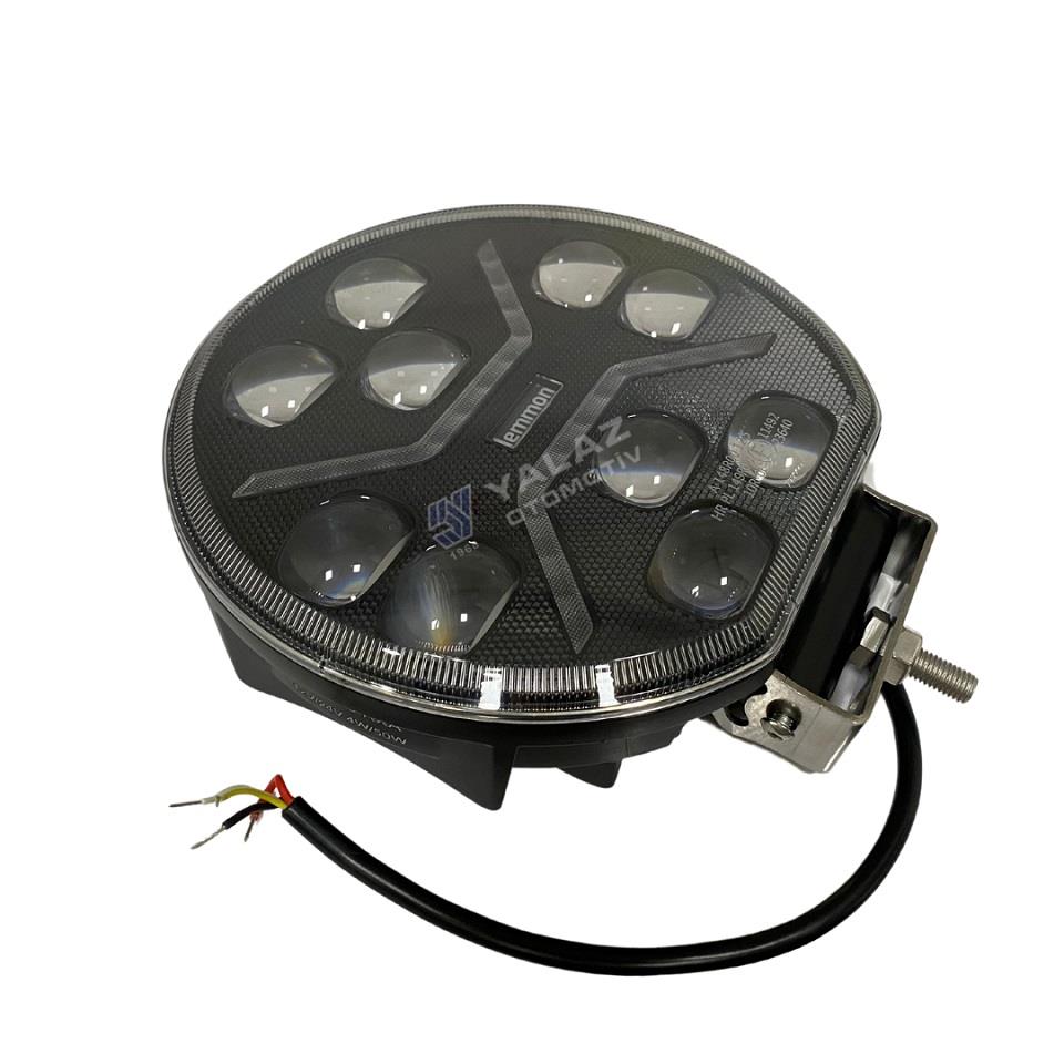 9V-32V LED LAMBA OFF-ROAD RALLYE 3000 SARI-BEYAZ (YUVARLAK) (220 MM) (SİYAH)