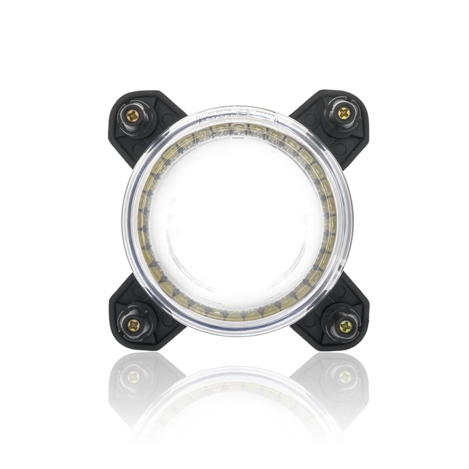 SANEL 12V-24V LED FAR MERCEKLİ (KISA HÜZME) (GÜNDÜZ SÜRÜŞ LEDLİ) (YUVARLAK 90*110 MM) 
