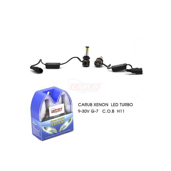 9V-30V H11 XENON LED FAR AMPUL SETİ 4 LEDLİ 6500K 8000 LÜMEN COB LED