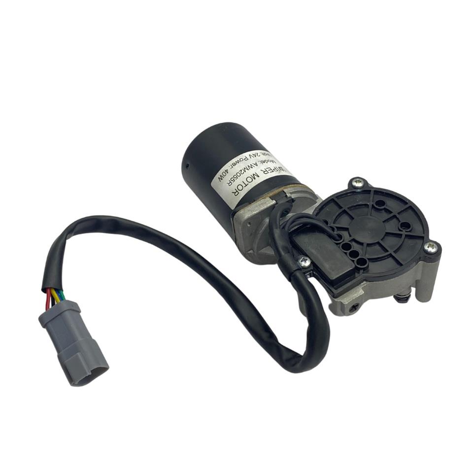24V SİLECEK MOTORU (KABLOLU GRİ SOKETLİ 6 FİŞ) CATERPILLAR