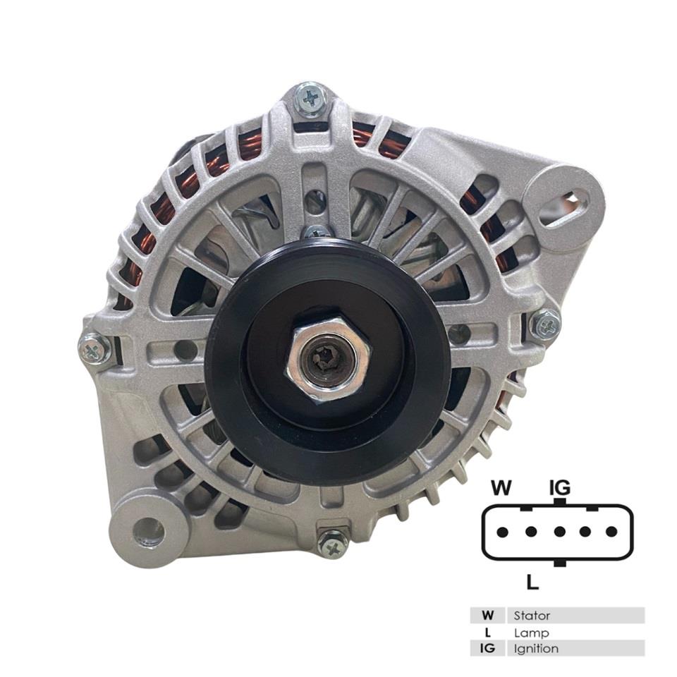 24V ALTERNATÖR DİNAMO MITSUBISHI TİPİ 130 A (5 FİŞ SOKETLİ) (W-L-IG . .) FORD CARGO 