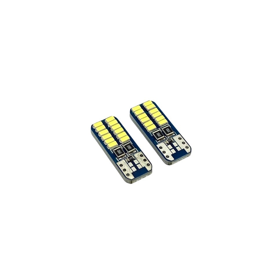 12V DİPSİZ AMPUL T10 (24 LEDLİ) BEYAZ (2 AD)