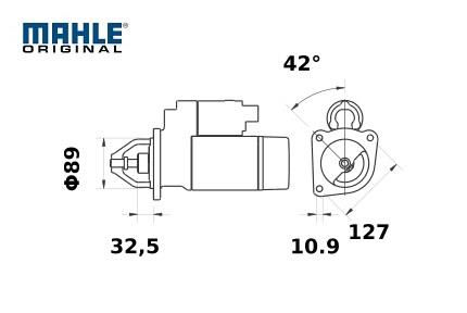 MAHLE 12V MARŞ MOTORU 10 DİŞ 3.2 KW ÇUKUROVA-DAEWOO-DODGE-ERKUNT-HATTAT-HİDROMEK-JCB