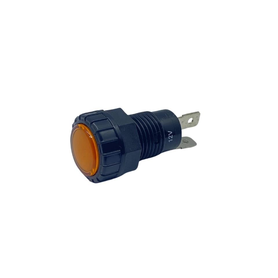 12V GÖZ LAMBASI SARI (LED) (FİŞLİ) (ÇAP:16 MM)