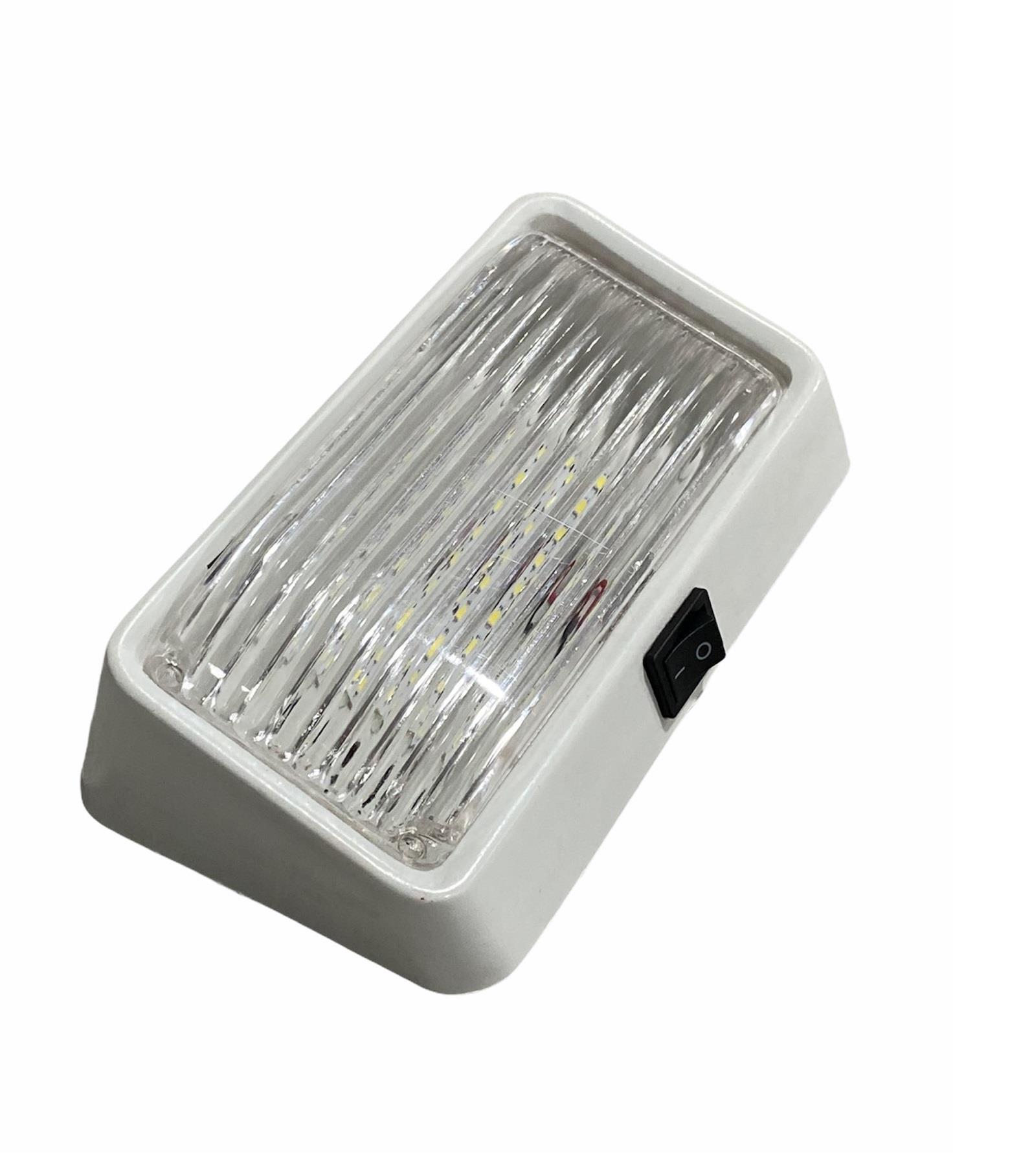 12V TAVAN LAMBASI 18 LEDLİ (ANAHTARLI) BEYAZ (150*89 MM)