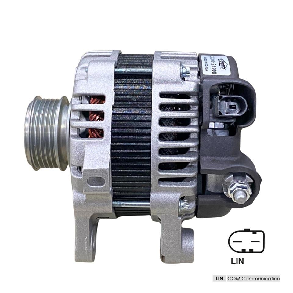 12V ALTERNATÖR DİNAMO 130 A (TEK FİŞ) (LIN) HYUNDAI ELANTRA IV/I20/I40-KIA CARENS IV/RIO/STONIC OEM