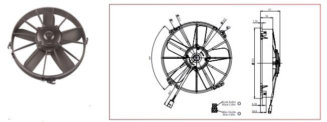 KORMAS 12V FAN MOTORU EMİCİ AKSİYEL 12 