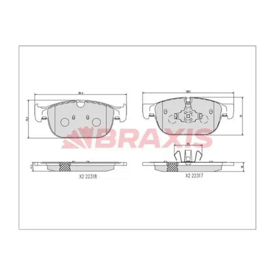 BRAXIS ÖN FREN BALATASI VOLVO C40/S60 III/S90 II/V60 II/V90 II/XC40/XC60/XC60 II/XC90 II