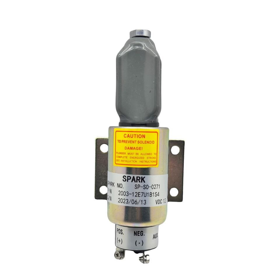12V STOP SELENOİDİ AYAKLI (PLATİNLİ) CUMMINS MOTOR-WOODWARD