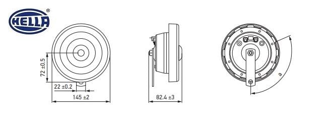 HELLA 12V DİDİT KORNA SÜPERTON 280/380 HZ (TAKIM)