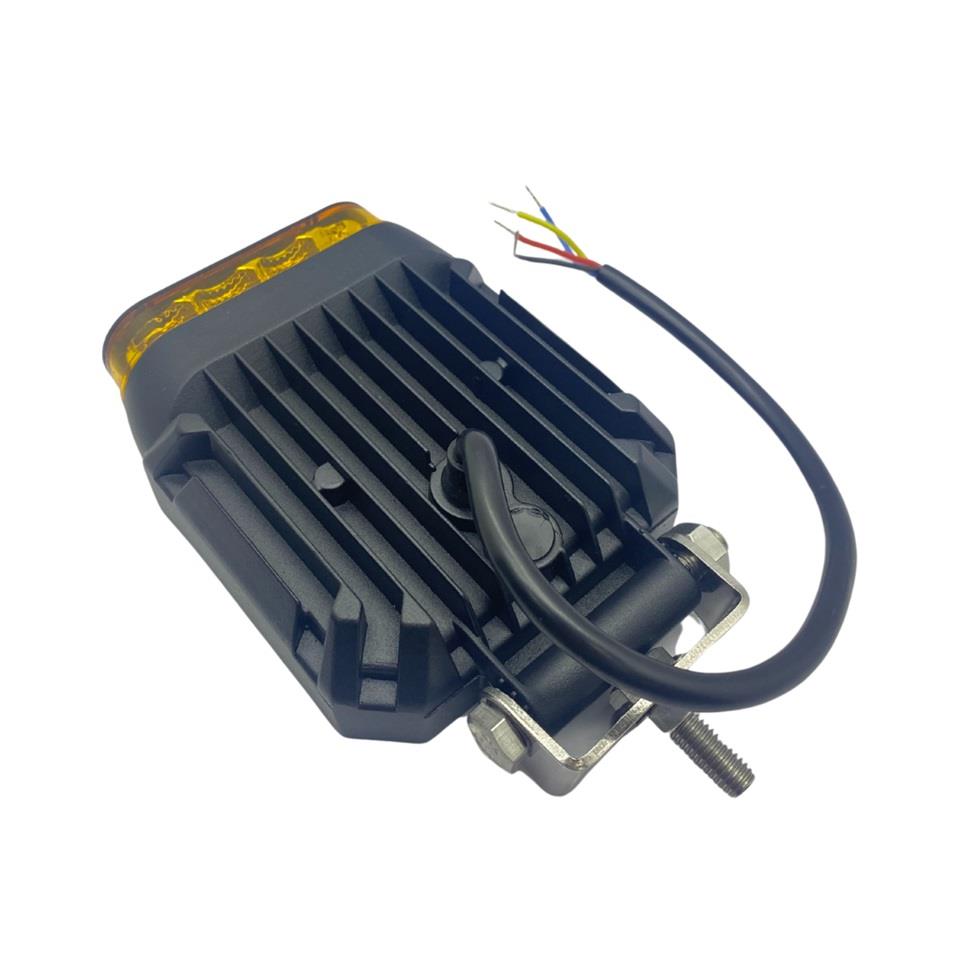 DEMMON 12V-24V ÇALIŞMA LAMBASI KARE ÇAKARLI (9 X 3W POWER LEDLİ) (156*101 MM)