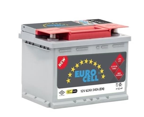 EUROCELL 12V 62 AH AKÜ 540 A (EN) (242*175*190)