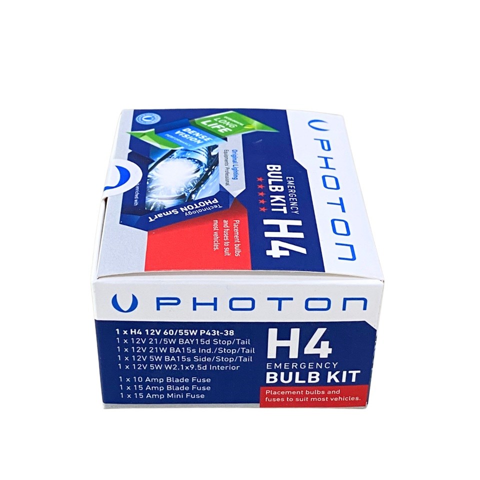 PHOTON 12V H4 AMPUL-SİGORTA SETİ (ACİL SET) (8 PARÇA)