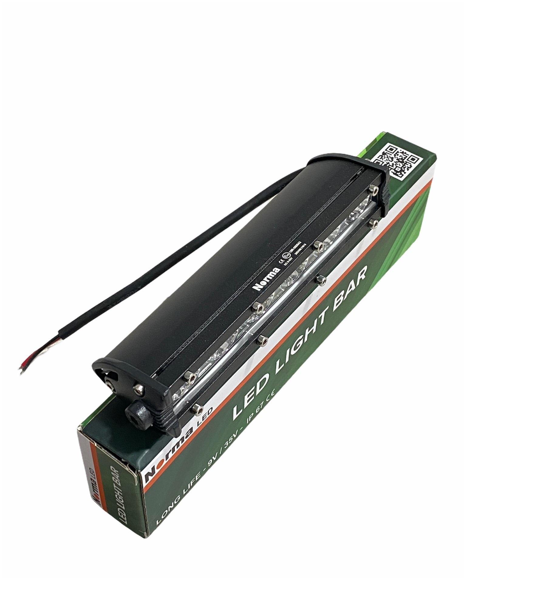 NORMA 9V-35V LED BAR OFF-ROAD 18W (6 LEDLİ) TEK SIRA İNCE DÜZ (180 MM) BEYAZ