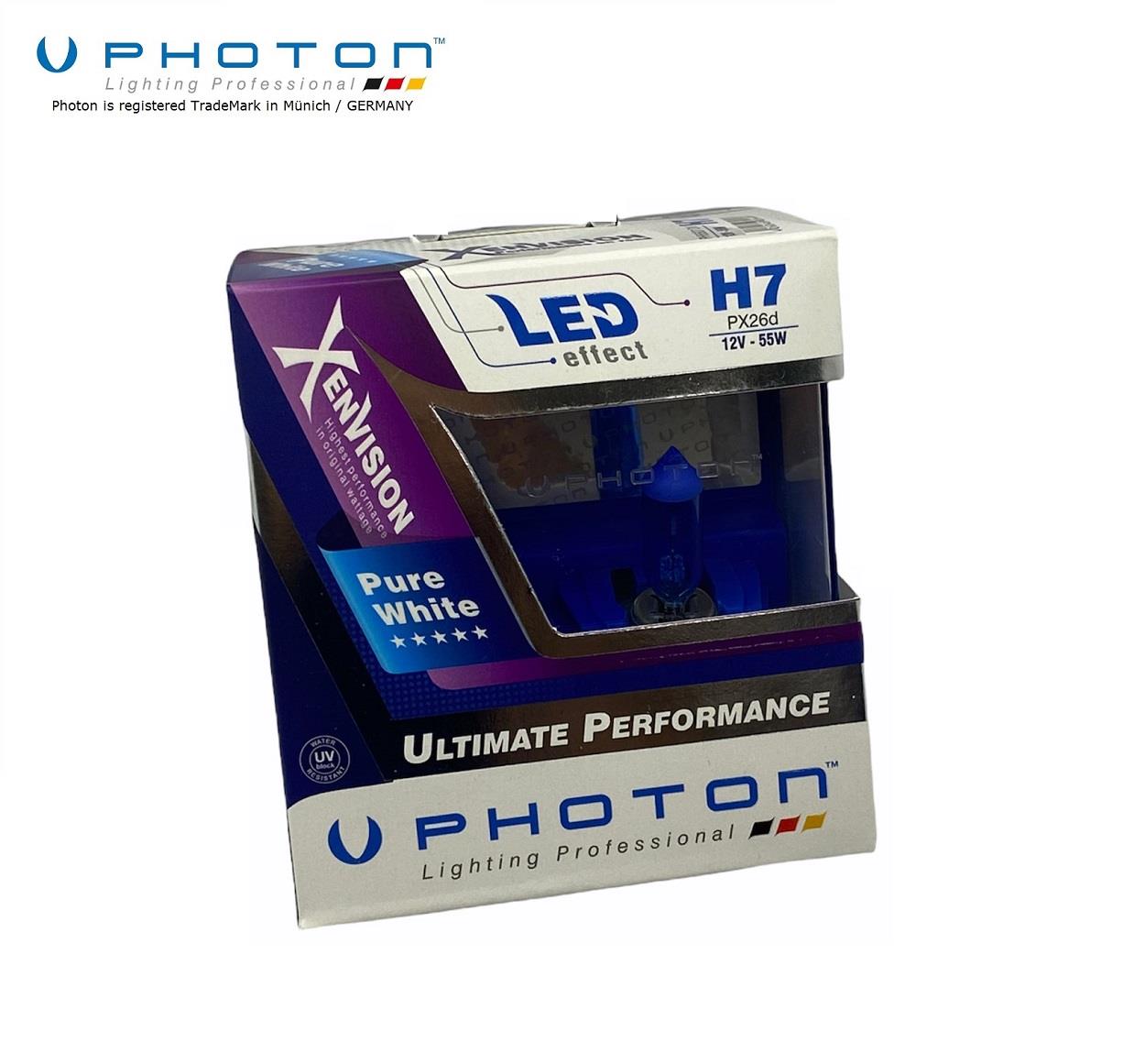 PHOTON 12V H7 AMPUL 55W XENVISION (BEYAZ IŞIK) (2 AD)