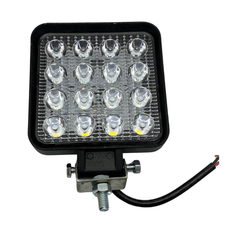 8V-110V ÇALIŞMA LAMBASI KARE (16 LEDLİ 48W) (108*108*28 MM) 