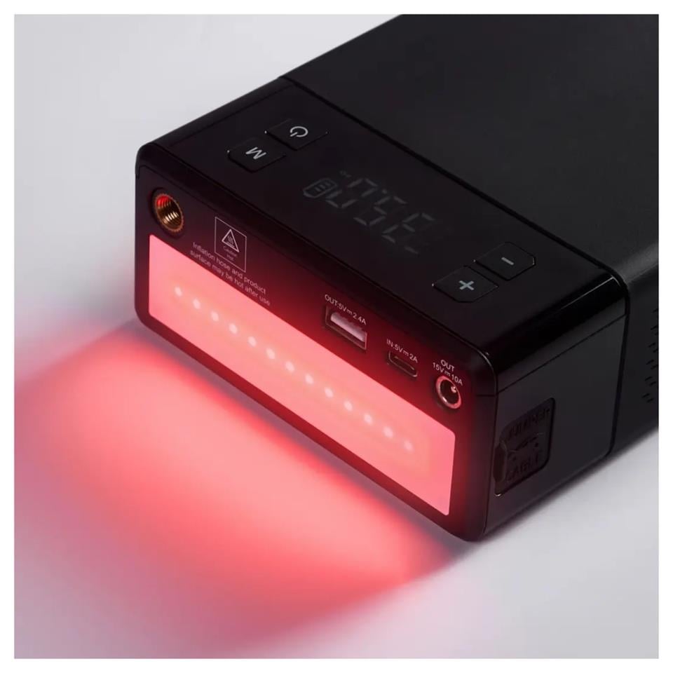 OSRAM 12V AKÜ TAKVİYE CİHAZI (BOOSTER) (1000A) HAVA KOMPRESÖRÜ (USB-A 2.4 A POWERBANK) (LED IŞIK)