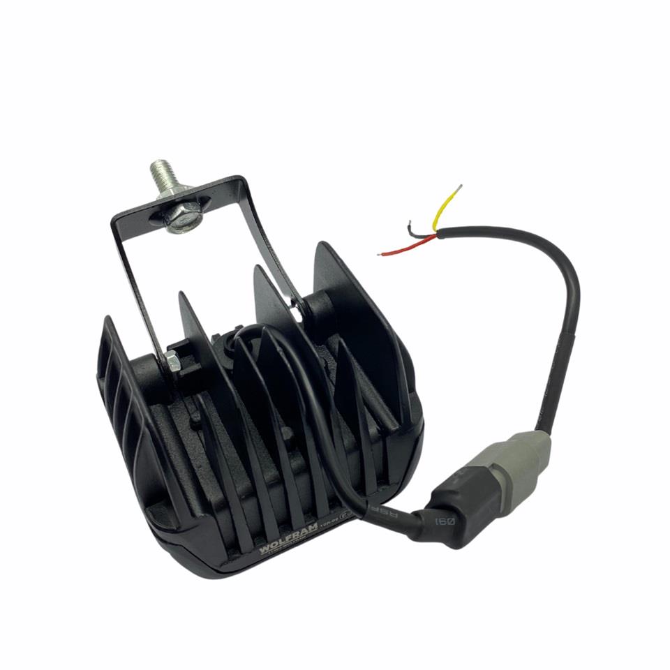 WOLFRAM 10V-30V OFF-ROAD LED LAMBA 36W (6 LEDLİ) (BEYAZ-SARI ÇAKARLI) E9