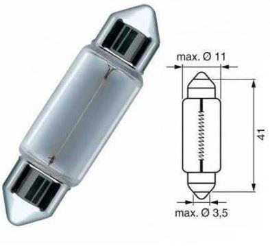 BOSCH 12V SOFİT AMPUL 10W UZUN TİP (41 MM)