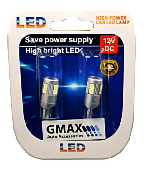 12V DİPSİZ T10 (9 LEDLİ) BEYAZ (MERCEKLİ) (2 AD)