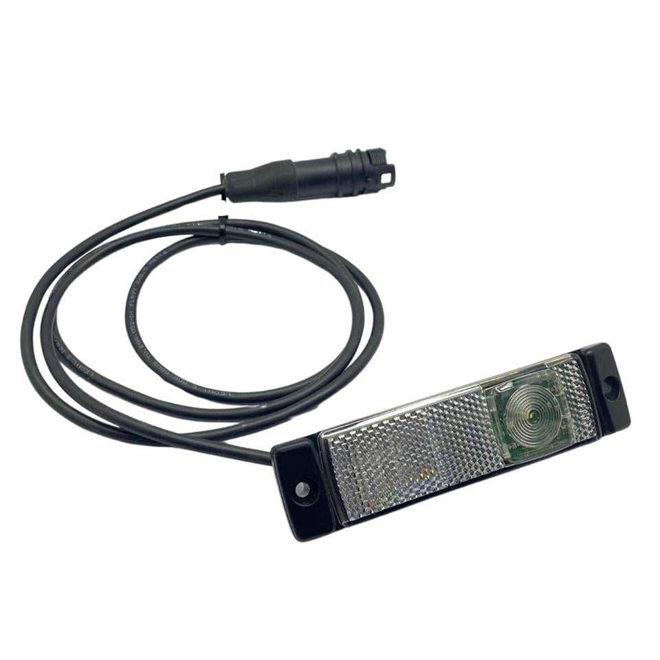 HELLA 24V YAN İKAZ-PARK LAMBASI (SİDE MARKER) LEDLİ BEYAZ KRONE TİP DORSE (130*32 MM)